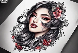 Shhh finger to lips tattoo idea