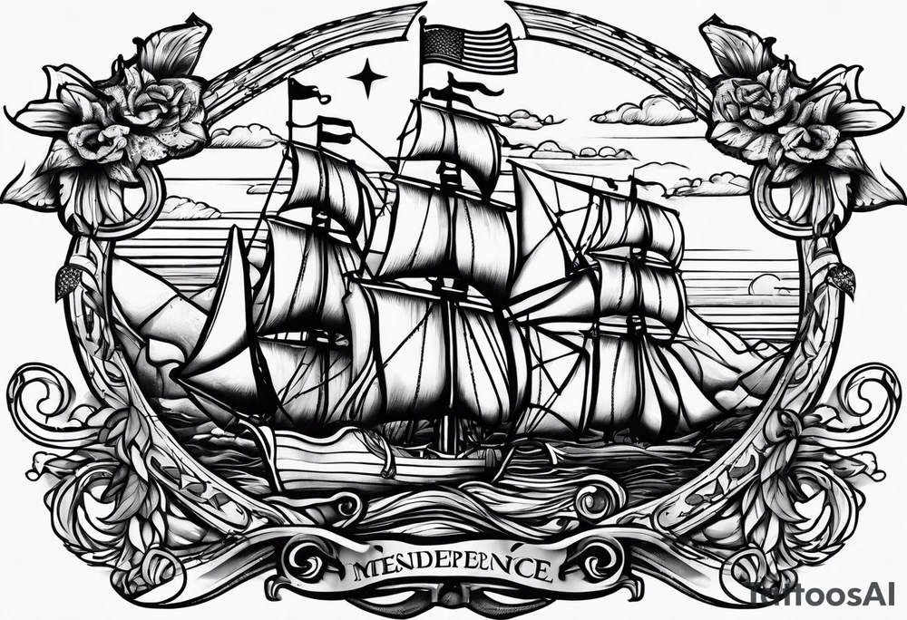 independence, freedom, patriotic, strength, courage, american revolution tattoo idea