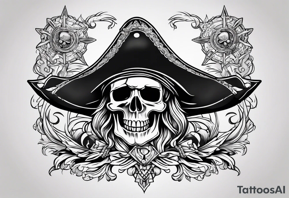 Crâne pirate tattoo idea