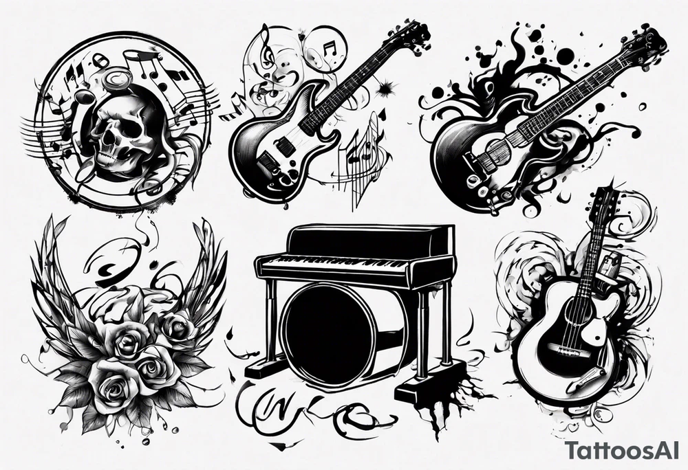 music sound tattoo idea