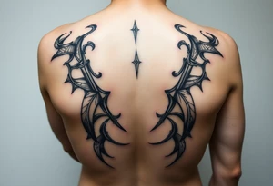 Sexy woman, Gothic but feminine  for thigh tattoo idea