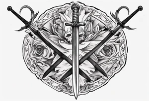 memorial tattoo using "13" and a sword tattoo idea