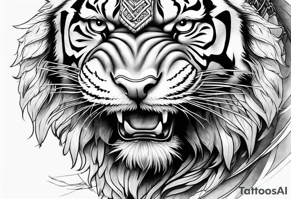 Tiger, Eagle, Samurai tattoo idea