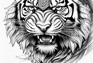 Tiger, Eagle, Samurai tattoo idea