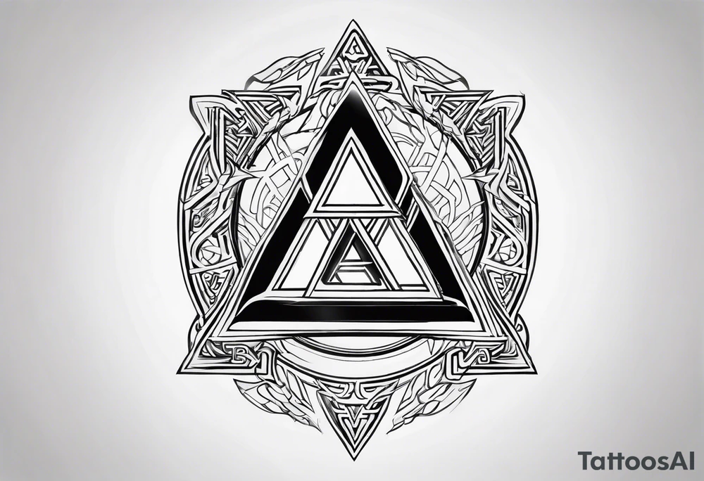 Valhalla shield sword valknut fire chains valknut tattoo idea Valhalla shield sword valknut fire chains valknut tattoo idea