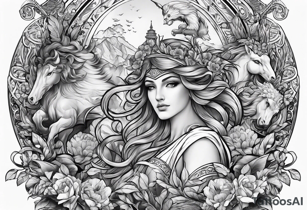 Greek mythology sleeve tattoo idea