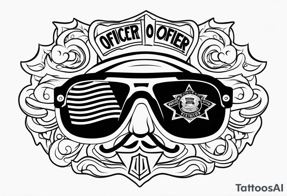 Officer Sunglasses tattoo idea
