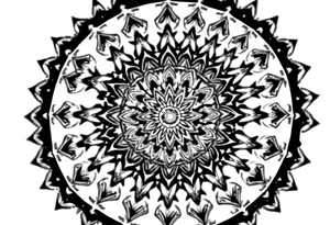 long mandala with ancient rhyme tattoo idea