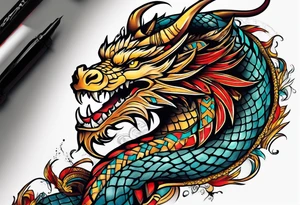 Dragon leg tattoo tattoo idea