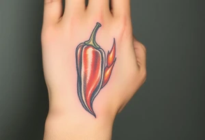 Chili pepper and fire tattoo idea