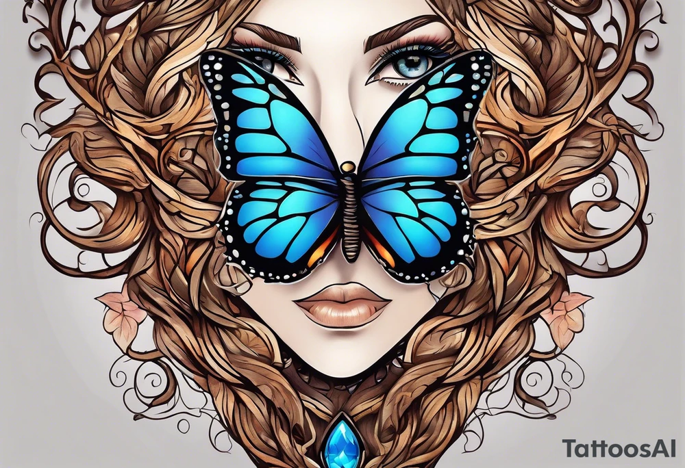 Wood nymph made or bark and branches. tattoo idea