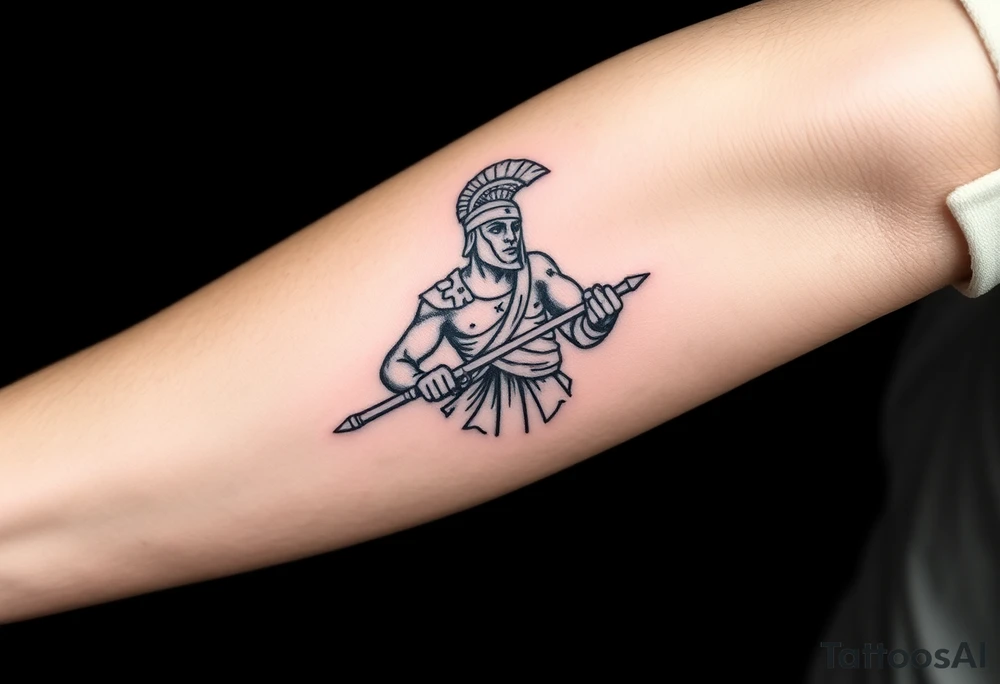 greek soldier tattoo idea