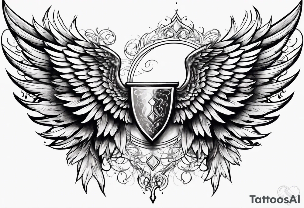 Angel wings tattoo idea