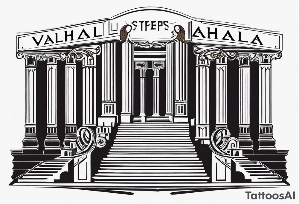 Valhalla steps
 pillars tattoo idea