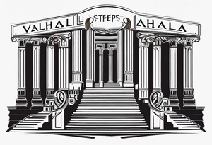Valhalla steps
 pillars tattoo idea