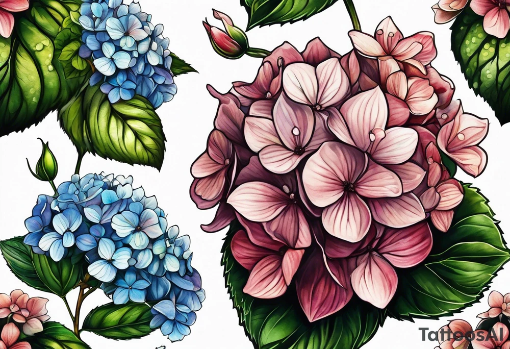Hydrangea tattoo idea