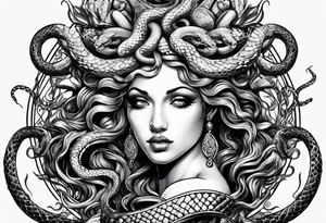 Medusa with snakes tattoo idea