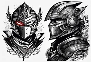 Robot ninja warrior tattoo idea