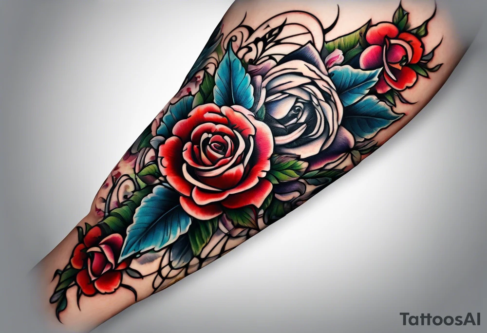 stitching together a wound tattoo idea