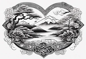 Outdoors, family, music, love tattoo idea