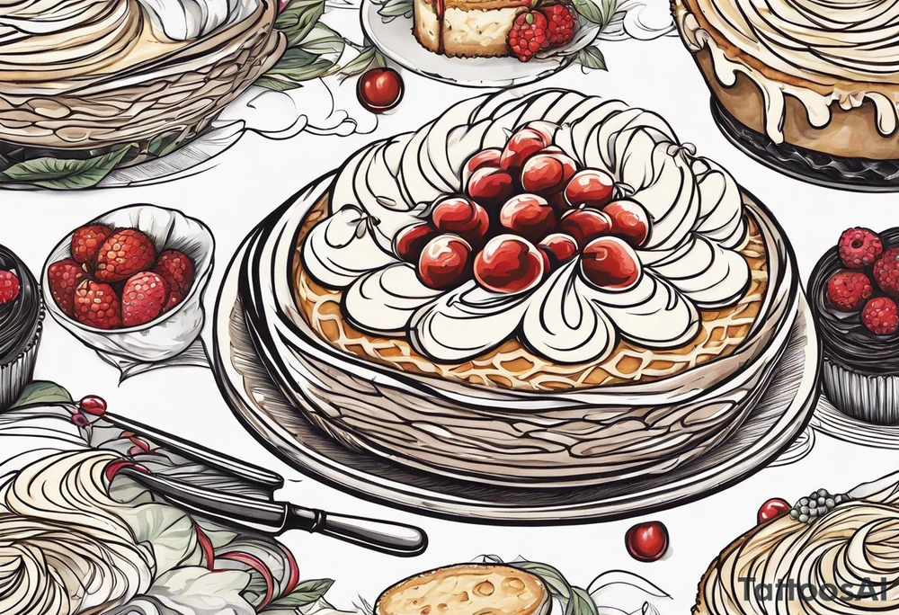 whisk, Cream, Knife, cheesecakes resembles pastry chef tattoo idea