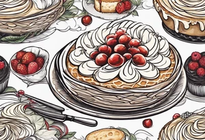 whisk, Cream, Knife, cheesecakes resembles pastry chef tattoo idea