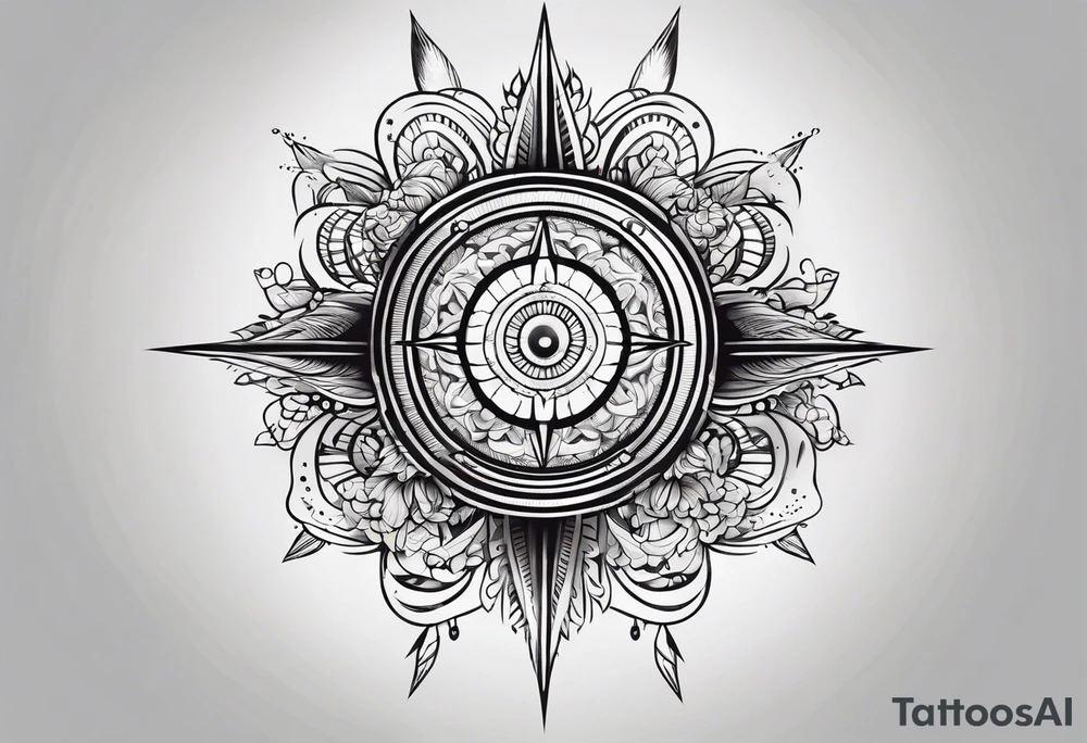 Light rays tattoo idea