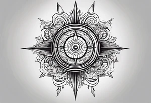 Light rays tattoo idea