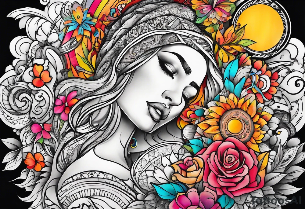 Family half sleeve tattoo idea
