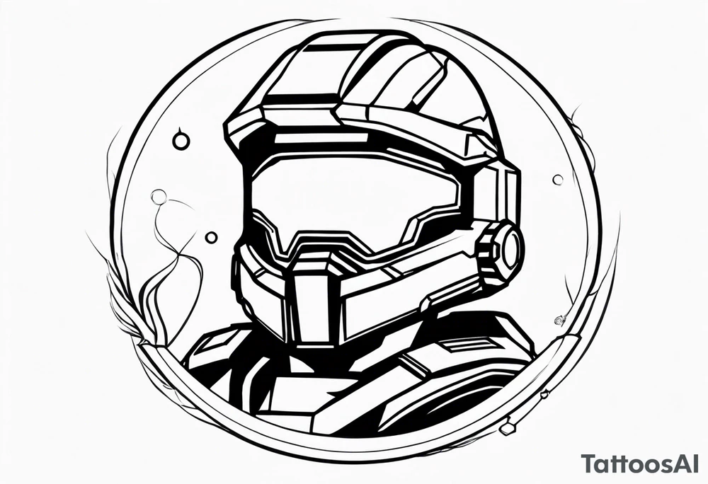 Halo video game tattoo tattoo idea