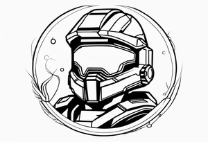 Halo video game tattoo tattoo idea