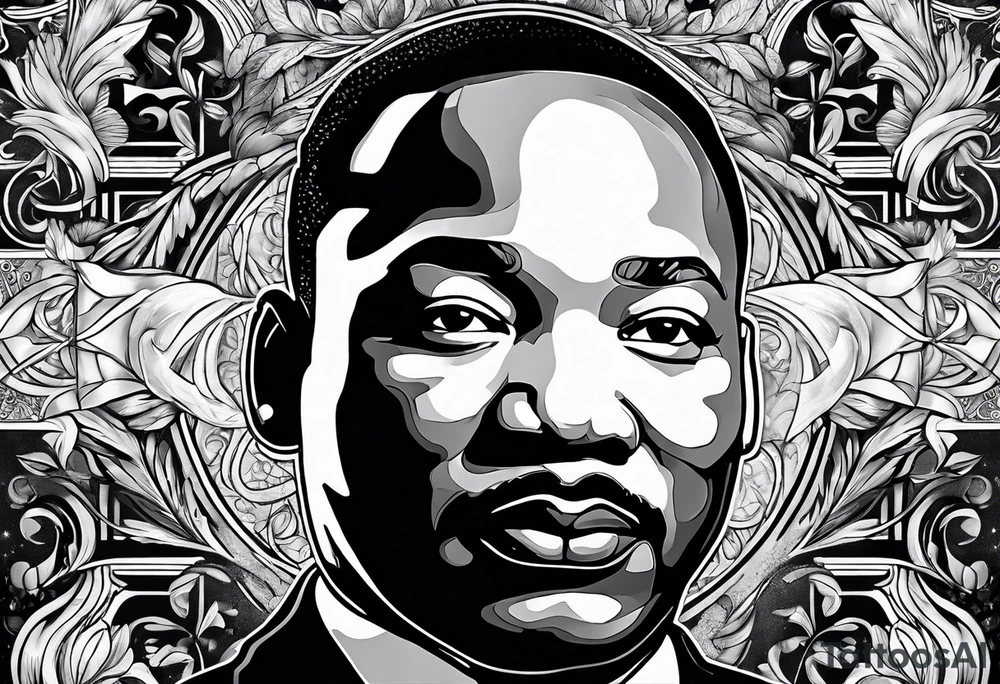 Martin Luther king drawing tattoo idea