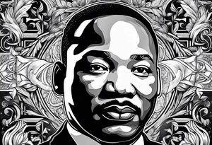 Martin Luther king drawing tattoo idea