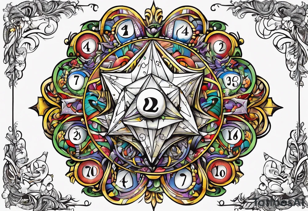 a twenty sided die tattoo idea