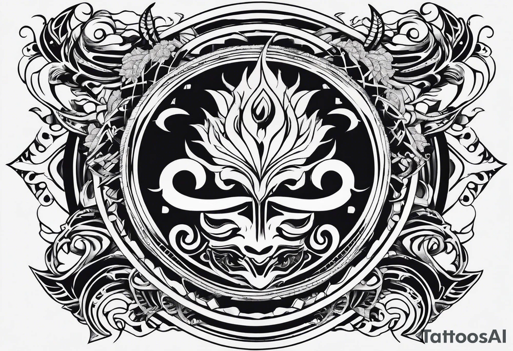 small tattoo to go on the back of the neck of the curse mark from naruto tattoo idea