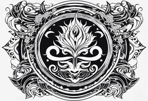 small tattoo to go on the back of the neck of the curse mark from naruto tattoo idea