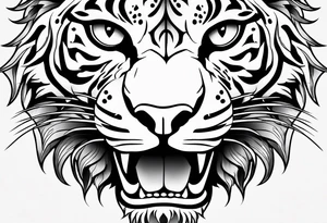 Jaguar body tattoo idea
