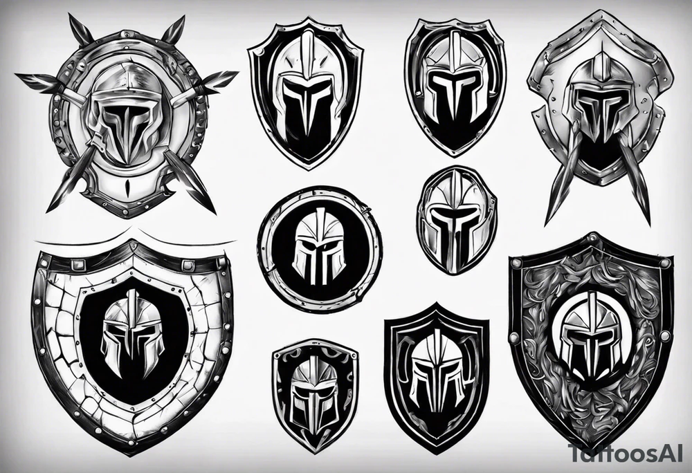 spartan shield tattoo idea