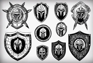 spartan shield tattoo idea