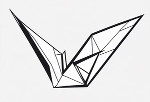 Origami Crane with Torn Edges tattoo idea