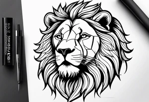 Lion head tattoo idea