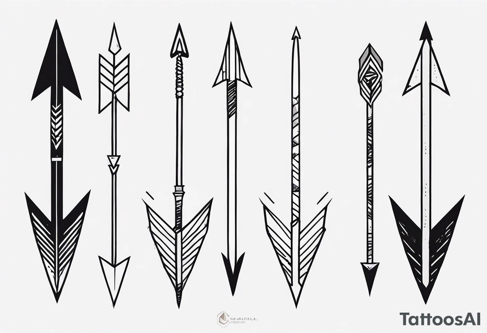 Vertical Arrow tattoo idea