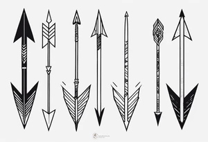 Vertical Arrow tattoo idea