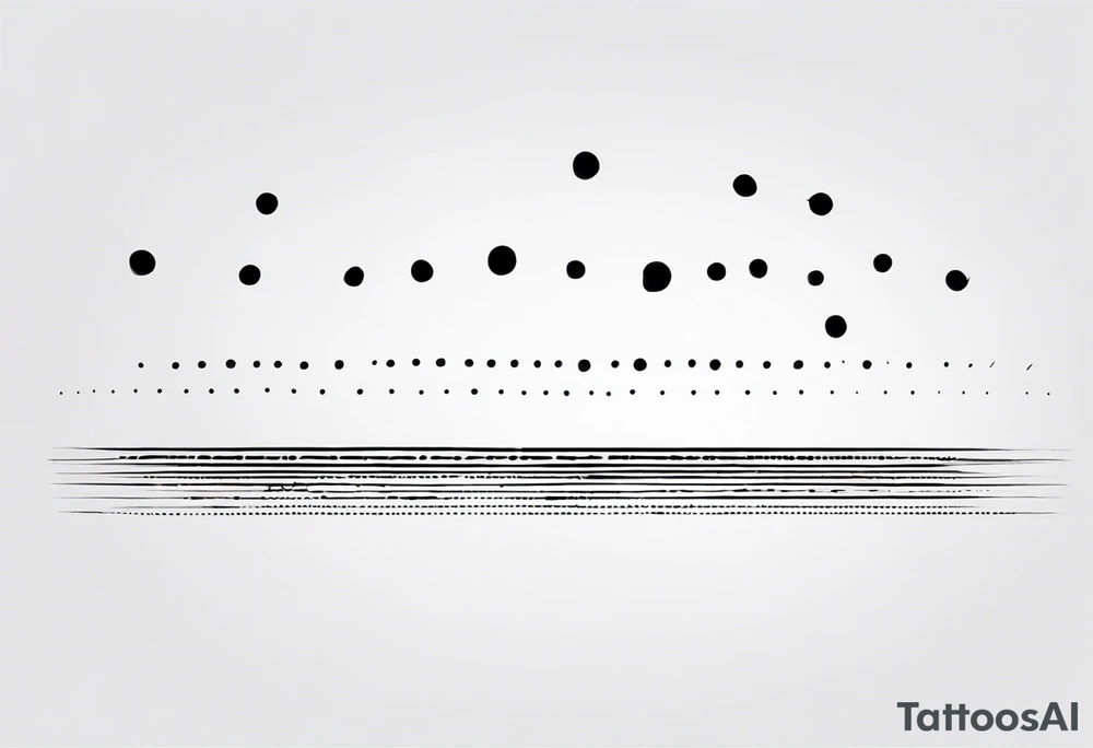 simple dots in a line tattoo idea