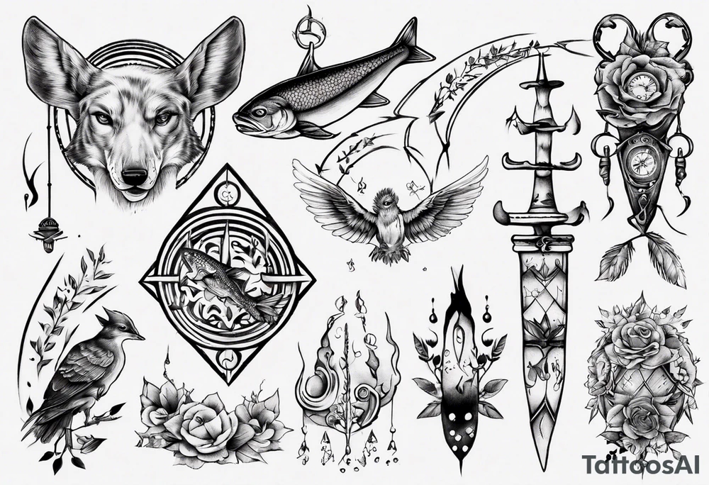 reh und forelle tattoo idea