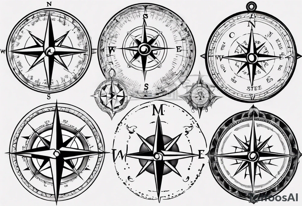 compass tattoo idea