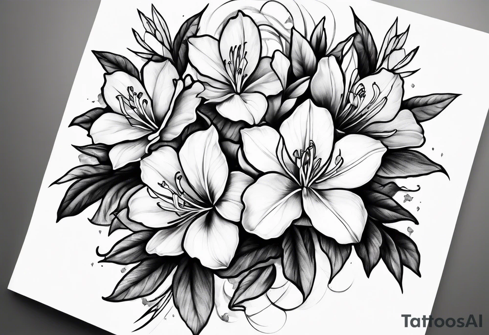 single azalea by itself tattoo idea