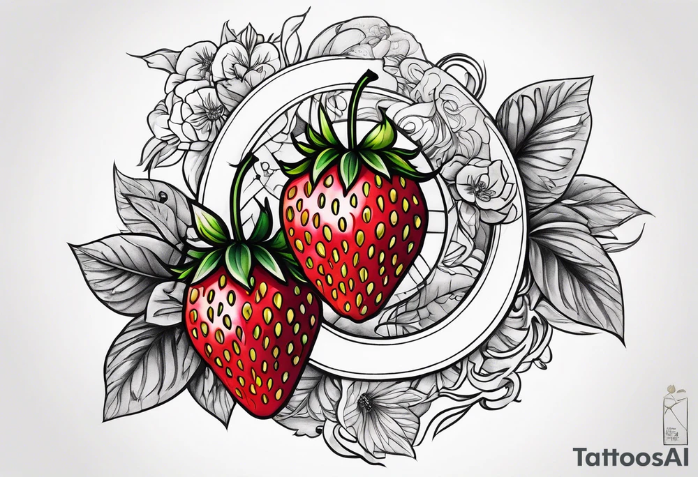Strawberry tattoo idea