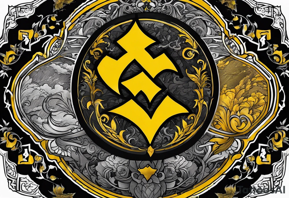 Wu-Tang label but instead of it, saying Wu-Tang  write, down by Law tattoo idea