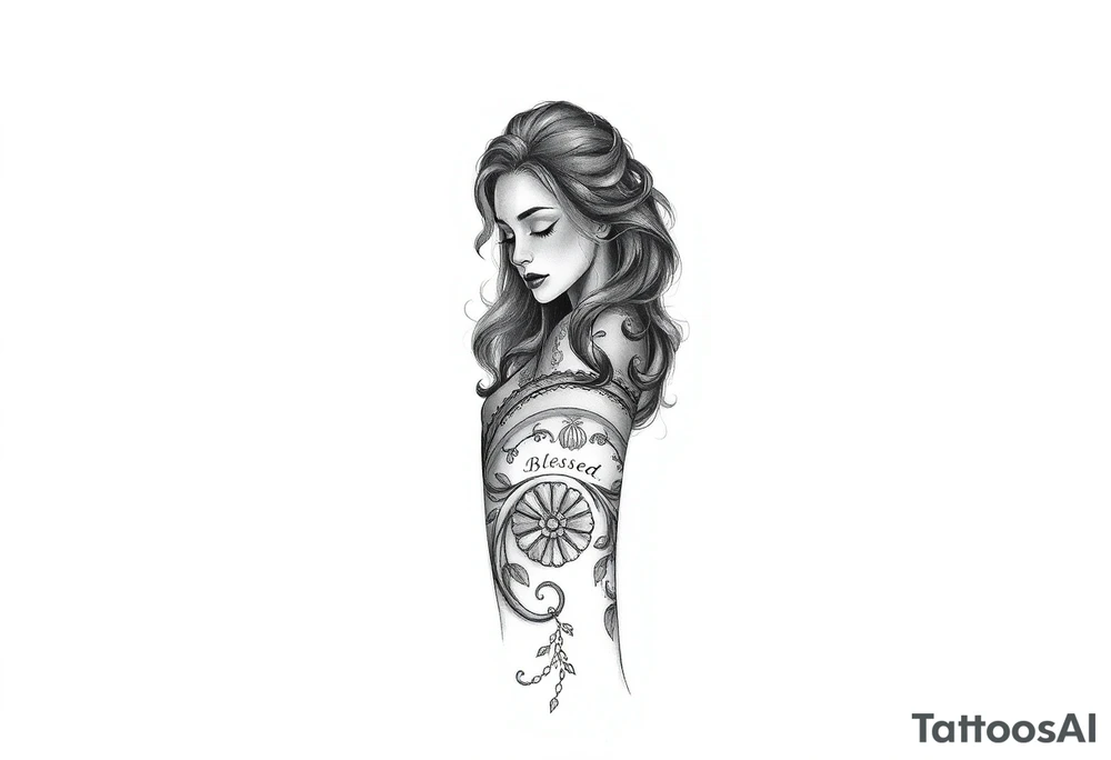Black woman, survival, blessed tattoo idea